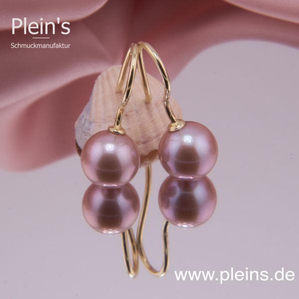 Perlen Ohrhänger Lavendel Natur